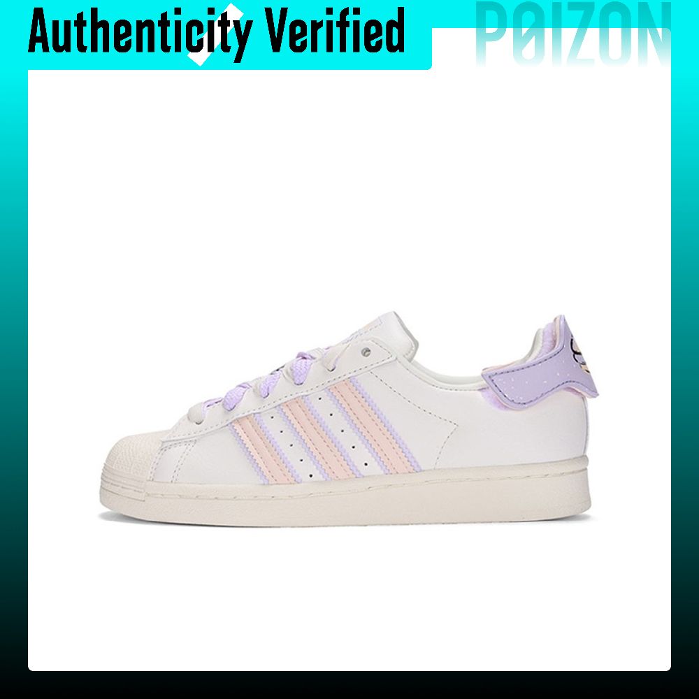 Adidas Shoes Superstar - Adidas Originals SUPERSTAR Kadın Bileksiz Beyaz/Mor/Pembe