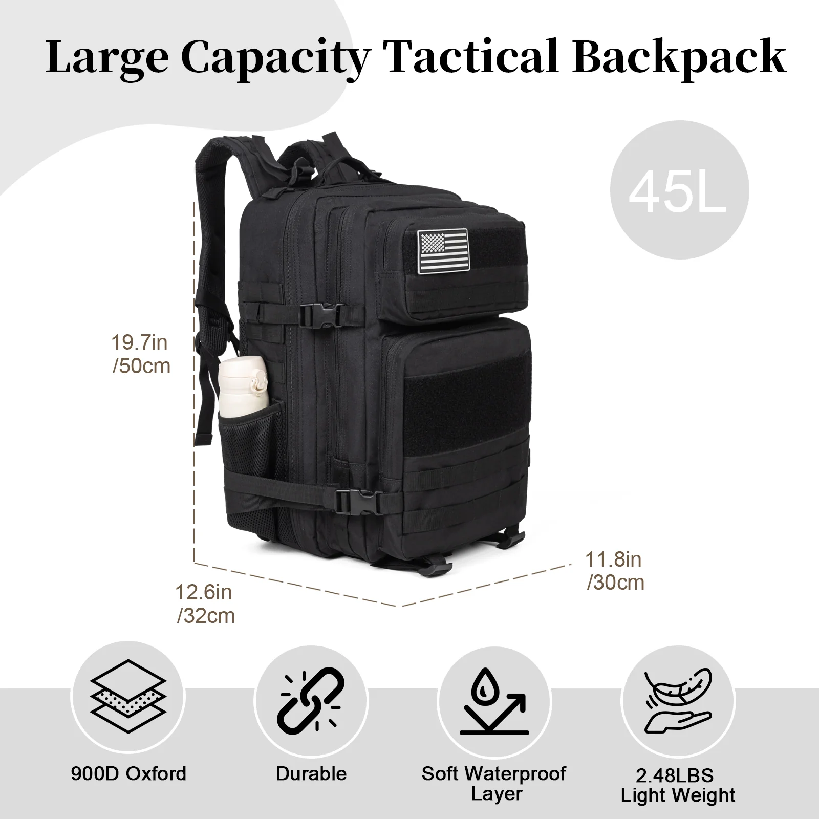 60L Ordu Askeri Taktik Sırt Ça - Urban Backpack Tactical incelemesi ve fiyatı